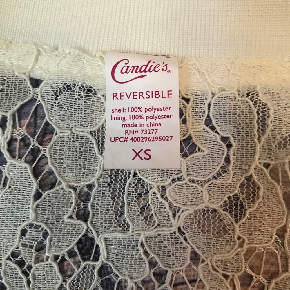 Reversible Lace Floral Bomber Jacket - Picture 4 of 5